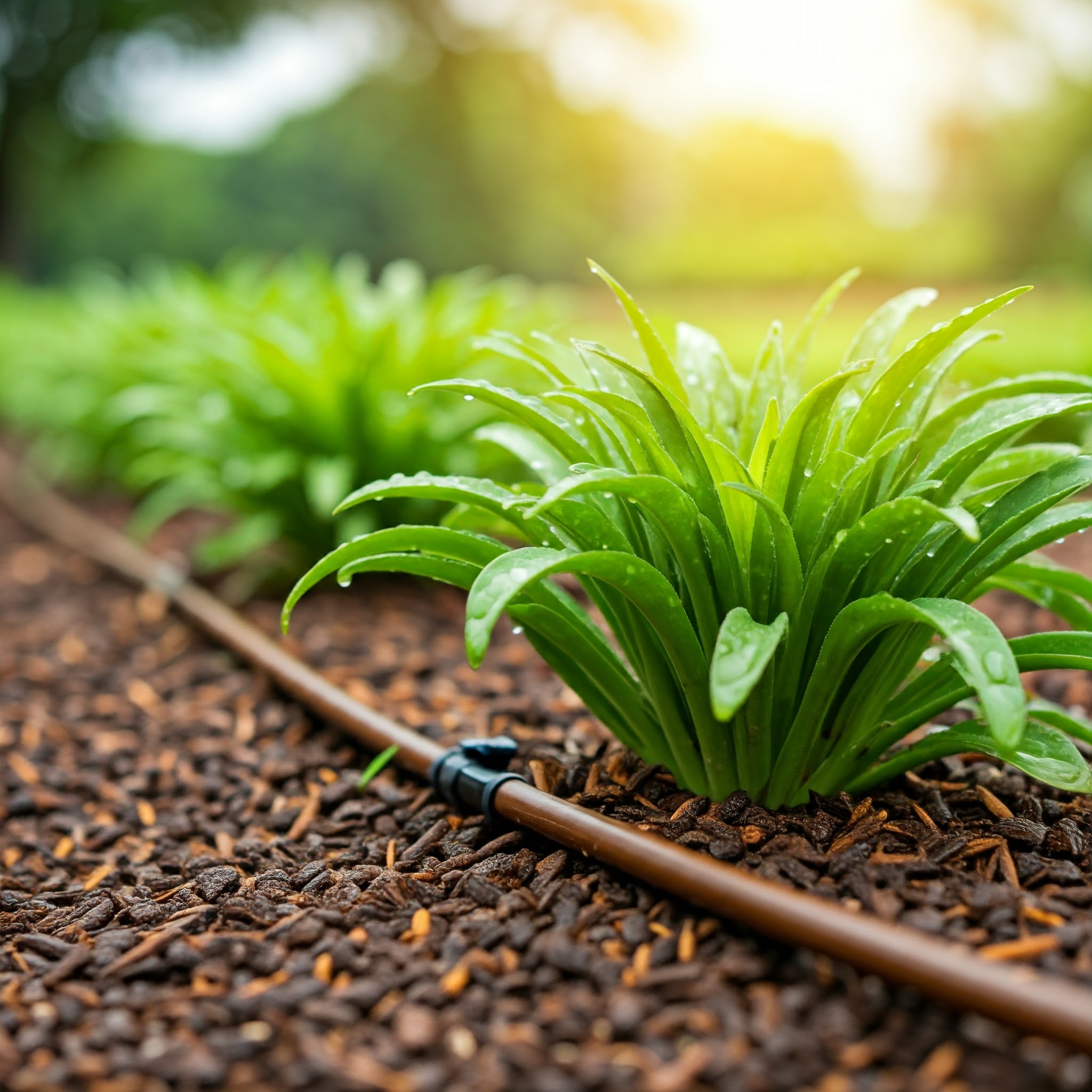 image of plant with irrigation
